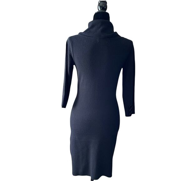 Studio 1 Black Argyle Sweater Dress - Size S - Picture 3 of 6